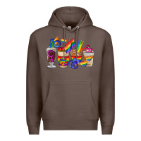 Coffee lgbt coffee cups Premium Hoodie - FaDigitalArtStudio