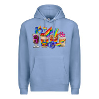 Colony Blue lgbt coffee cups Premium Hoodie - FaDigitalArtStudio