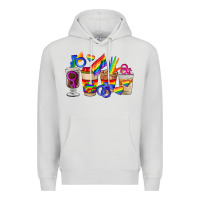Dove Grey lgbt coffee cups Premium Hoodie - FaDigitalArtStudio