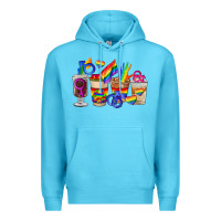 Ocean Blue lgbt coffee cups Premium Hoodie - FaDigitalArtStudio