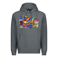Rock lgbt coffee cups Premium Hoodie - FaDigitalArtStudio
