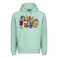 Seafoam lgbt coffee cups Premium Hoodie - FaDigitalArtStudio