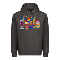 Smoke lgbt coffee cups Premium Hoodie - FaDigitalArtStudio