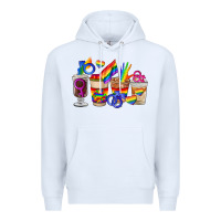 White lgbt coffee cups Premium Hoodie - FaDigitalArtStudio