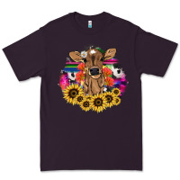 Plum baby cow flower Premium Tee - NancyCooperArtShop