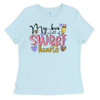 Baby Blue my bus full of sweet hearts Ladies Tee - MaliasSmallBusiness