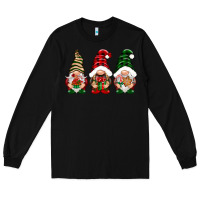Black Christmas gnomes Long Sleeve Tee - NancyCooperArtShop