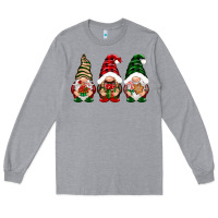 Heather Grey Christmas gnomes Long Sleeve Tee - NancyCooperArtShop