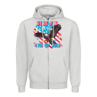 Dove Grey Stay fly for the 4th of July Zipper Hoodie - FaDigitalArtStudio