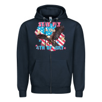 Navy Stay fly for the 4th of July Zipper Hoodie - FaDigitalArtStudio