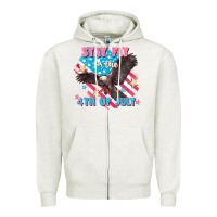 Oatmeal Heather Stay fly for the 4th of July Zipper Hoodie - FaDigitalArtStudio