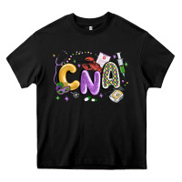 Black cna mardi gras Heavy Core Tee - MaliasSmallBusiness