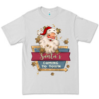 Dove Grey santa's coming to town Premium Tee - MaliasSmallBusiness