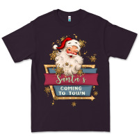 Plum santa's coming to town Premium Tee - MaliasSmallBusiness