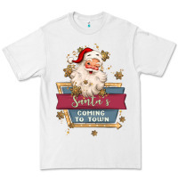 White santa's coming to town Premium Tee - MaliasSmallBusiness