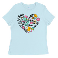 Baby Blue vanilla eggs sugar cocoa and kitchen heart Ladies Tee - MaliasSmallBusiness