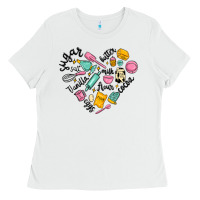 Vanilla Eggs Sugar Cocoa And Kitchen Heart Ladies Tee | Teevron