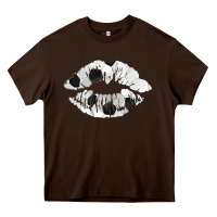 Chocolate Brown soccer lips Heavy Core Tee - AdoDesignShop