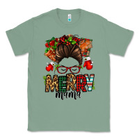 Sage Christmas merry mama messy bun Classic Tee - Jasminsmagicworld