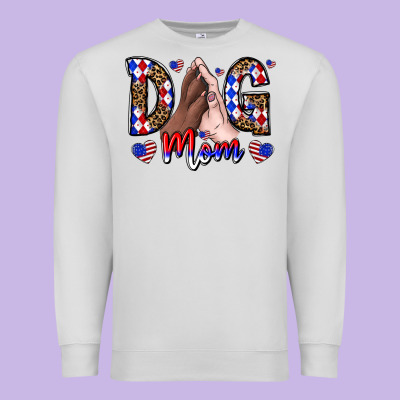 America Dog Mama Premium Sweatshirt Designed By Cowhidedigitalart