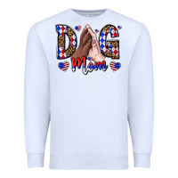 White America Dog Mama Premium Sweatshirt - CowhideDigitalArt