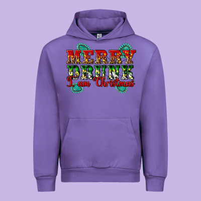 Merry Drink I Am Christmas Urban Hoodie Designed By Artiststas