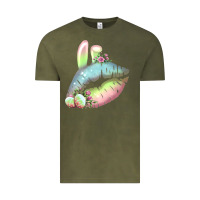 Vintage Olive Eared Paster Color Easter Lips Vintage Tee - Bettercallsaul
