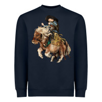 Navy Midilli little Cowboy kid rodeo Heavyweight Sweatshirt - HowdyJamesFarm