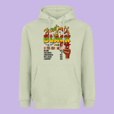 Juneteenth Black King Heavyweight Hoodie Designed By Lillyallendesigns