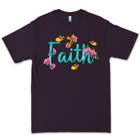 Plum faith with flower and butterfly Premium Tee - NancyCooperArtShop