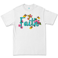 White faith with flower and butterfly Premium Tee - NancyCooperArtShop