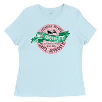 Baby Blue reindeer brewed santa approved pink Ladies Tee - MaliasSmallBusiness