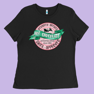 Reindeer Brewed Santa Approved Pink Ladies Tee Designed By Maliassmallbusiness