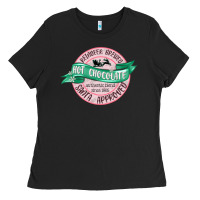 Black reindeer brewed santa approved pink Ladies Tee - MaliasSmallBusiness