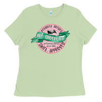 Matcha reindeer brewed santa approved pink Ladies Tee - MaliasSmallBusiness