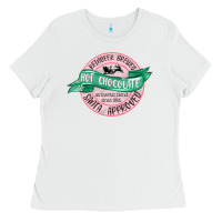 White reindeer brewed santa approved pink Ladies Tee - MaliasSmallBusiness