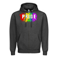Charcoal Heather Pride Day Zipper Hoodie - FaDigitalArtStudio
