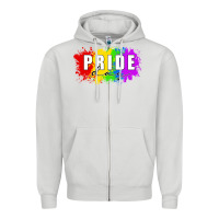 Dove Grey Pride Day Zipper Hoodie - FaDigitalArtStudio