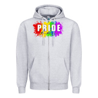 Heather Grey Pride Day Zipper Hoodie - FaDigitalArtStudio