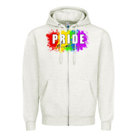 Oatmeal Heather Pride Day Zipper Hoodie - FaDigitalArtStudio
