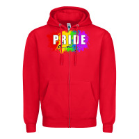 Red Pride Day Zipper Hoodie - FaDigitalArtStudio