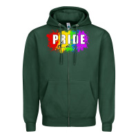 Sports Green Pride Day Zipper Hoodie - FaDigitalArtStudio