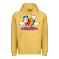 Antique Gold rainbow sheep pride Premium Hoodie - FaDigitalArtStudio