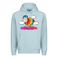Blue Mist rainbow sheep pride Premium Hoodie - FaDigitalArtStudio