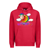 Cardinal rainbow sheep pride Premium Hoodie - FaDigitalArtStudio