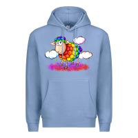 Colony Blue rainbow sheep pride Premium Hoodie - FaDigitalArtStudio