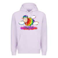 Lilac rainbow sheep pride Premium Hoodie - FaDigitalArtStudio
