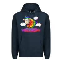 Navy rainbow sheep pride Premium Hoodie - FaDigitalArtStudio