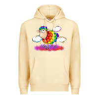 Pina Colada rainbow sheep pride Premium Hoodie - FaDigitalArtStudio