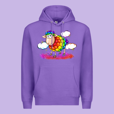 Rainbow Sheep Pride Premium Hoodie Designed By Fadigitalartstudio